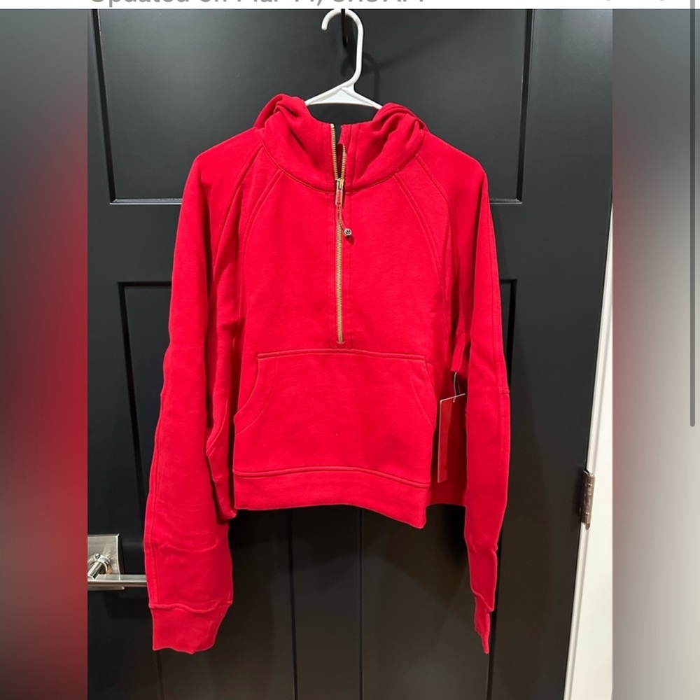 Lululemon lunar new year Half-Zip Hoodie dark red